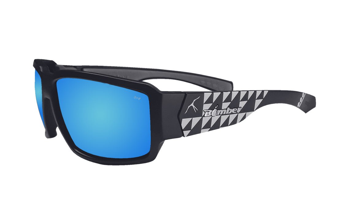 BOOGIE Safety - Polarized Ice Blue Mirror Mana Series - Safety Glasses - Bomber Eyewear - BG111ICEM