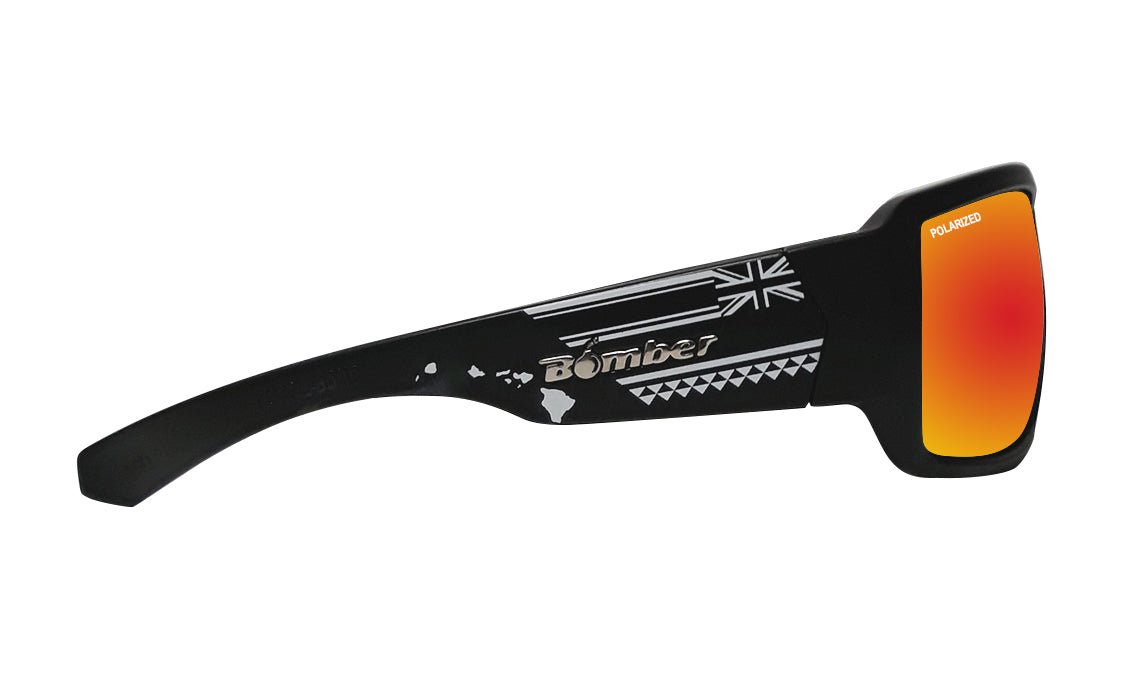 BOOGIE Safety - Polarized Red Mirror Aloha Series - Safety Glasses - Bomber Eyewear - BG111RMHW