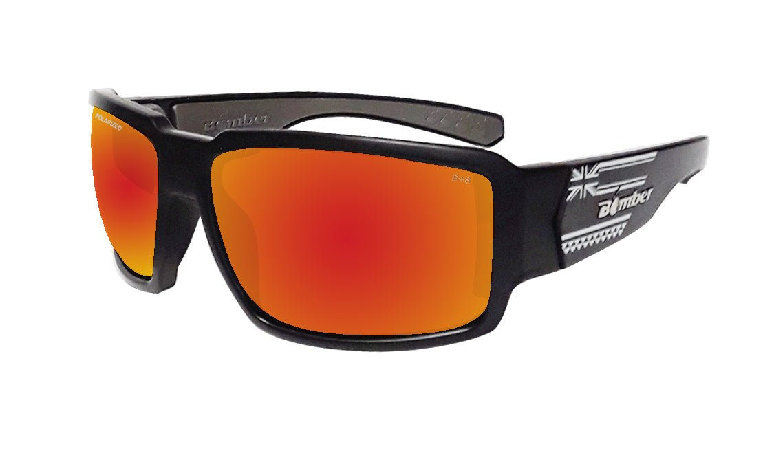 BOOGIE Safety - Polarized Red Mirror Aloha Series - Safety Glasses - Bomber Eyewear - BG111RMHW