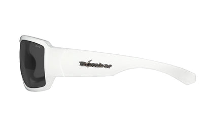 BOOGIE Safety - Polarized Smoke White Mana Series - Safety Glasses - Bomber Eyewear - BG115M