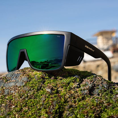 BUZZ Bomb Safety - Green Mirror - Safety Glasses - Bomber Eyewear - BZ103GM