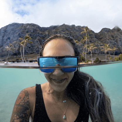 BUZZ Bomb Safety - Ice Blue Mirror Crystal - Safety Glasses - Bomber Eyewear - BZ104ICE