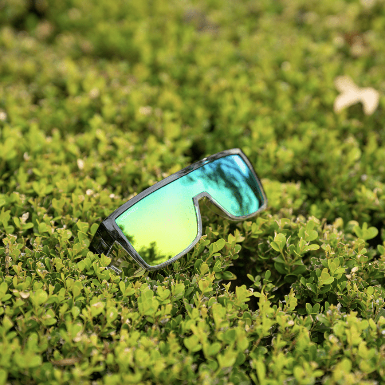 BUZZ Bomb Safety - Polarized Green Mirror Crystal - Safety Glasses - Bomber Eyewear - BZ114GM
