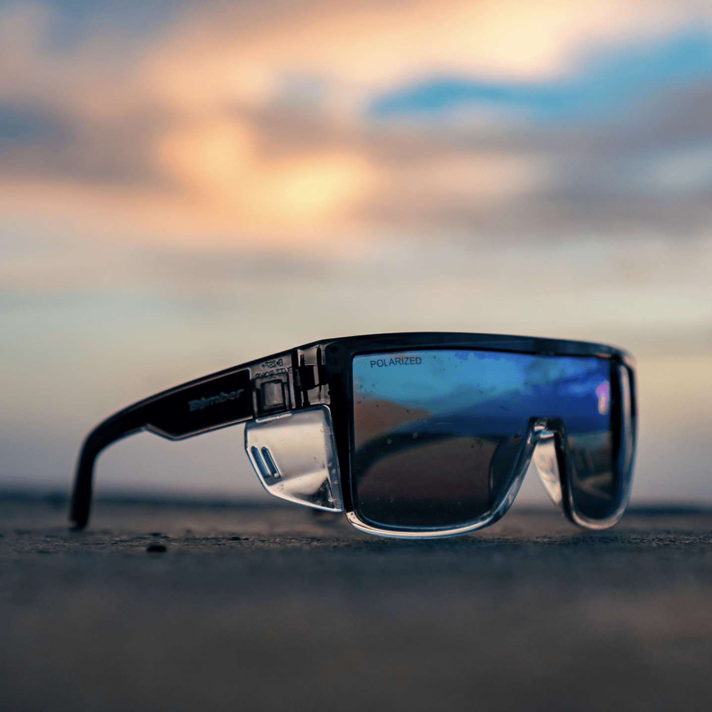 BUZZ Bomb Safety - Polarized Ice Mirror Crystal - Safety Glasses - Bomber Eyewear - BZ114ICE