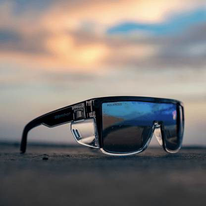 BUZZ Bomb Safety - Polarized Ice Mirror Crystal - Safety Glasses - Bomber Eyewear - BZ114ICE