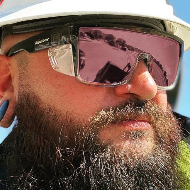 BUZZ Bomb Safety - Polarized Rose Gold Mirror Crystal - Safety Glasses - Bomber Eyewear - BZ114PM