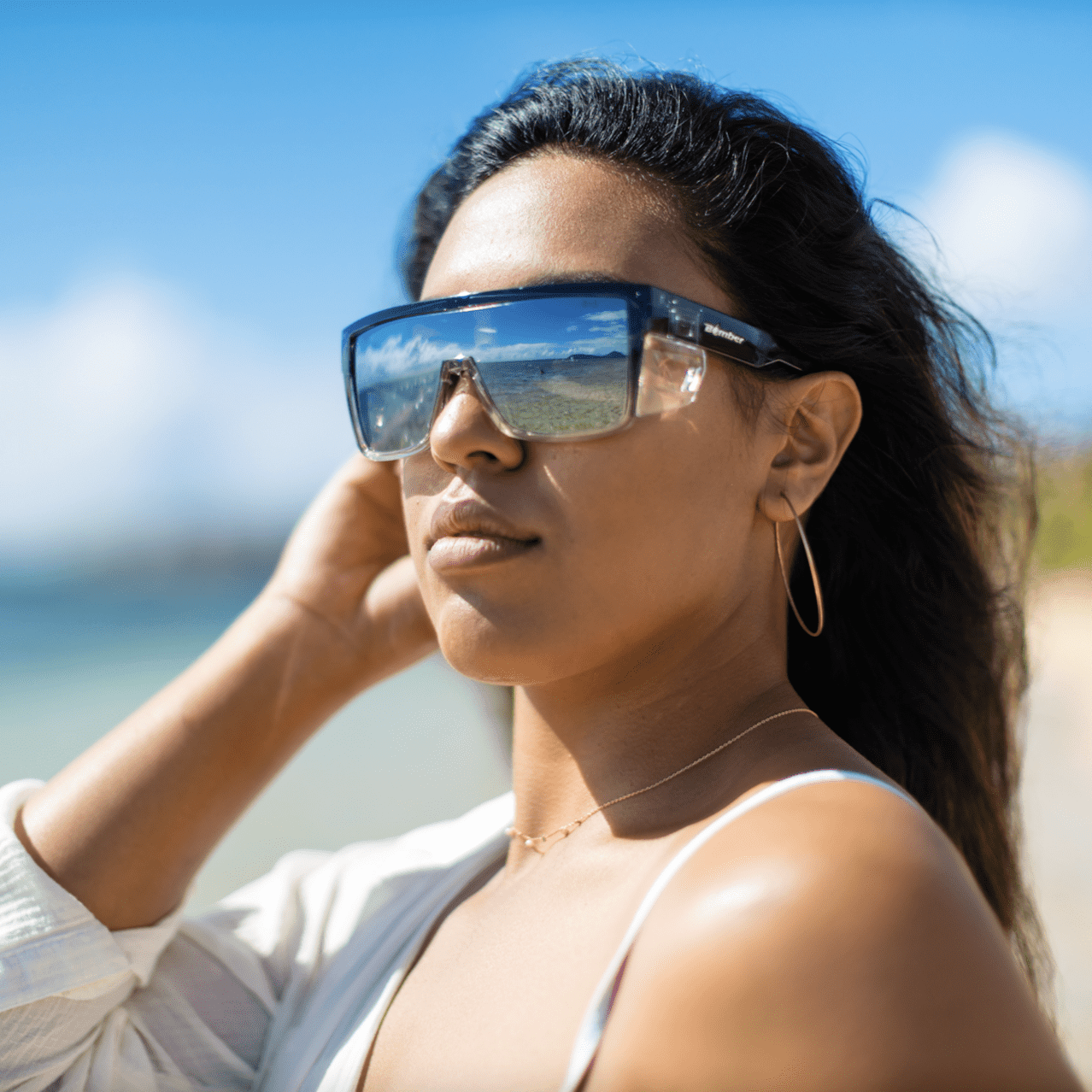 BUZZ Bomb Safety Polarized Silver Mirror Crystal