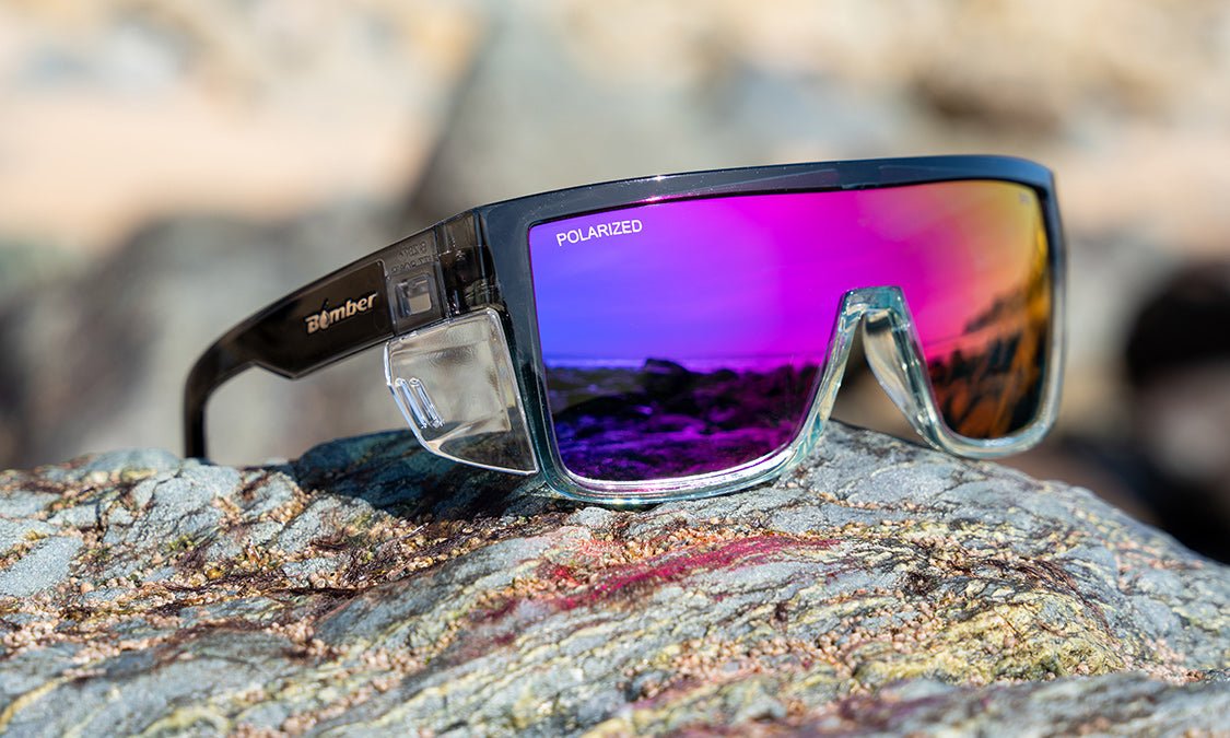 Oversized Pink Mirror Lens Sunglasses with Flat Top – Bomber Eyewear