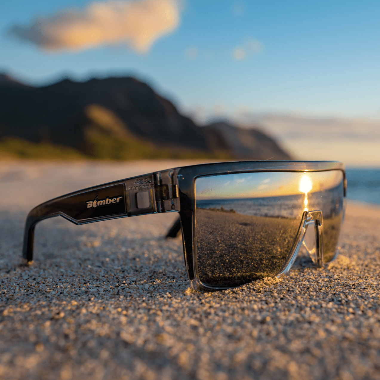 BUZZ Bomb Safety - Silver Mirror Crystal - Safety Glasses - Bomber Eyewear - BZ104