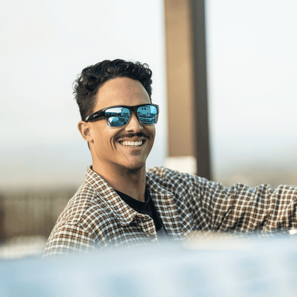 CLUTCH Safety - Ice Blue Mirror Crystal (Grande Available) - Safety Glasses - Bomber Eyewear - CL104ICE