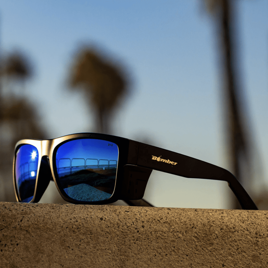 CLUTCH Safety - Polarized Ice Blue Mirror - Safety Glasses - Bomber Eyewear - CL111ICE