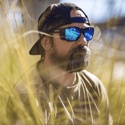 CLUTCH Safety - Polarized Ice Blue Mirror - Safety Glasses - Bomber Eyewear - CL111ICE