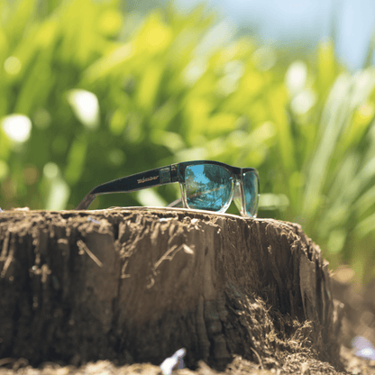 CLUTCH Safety - Polarized Ice Blue Mirror Crystal (Grande Available) - Safety Glasses - Bomber Eyewear - CL114ICE