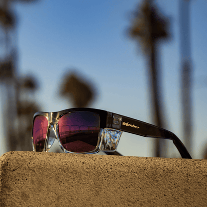 CLUTCH Safety - Polarized Revo Pink Mirror Crystal - Safety Glasses - Bomber Eyewear - CL114PNK