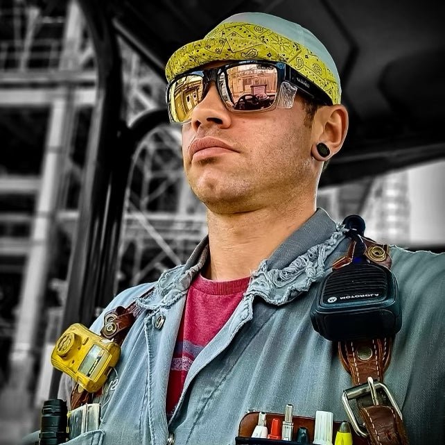 CLUTCH Safety - Polarized Rose Gold Mirror Crystal - Safety Glasses - Bomber Eyewear - CL114PM