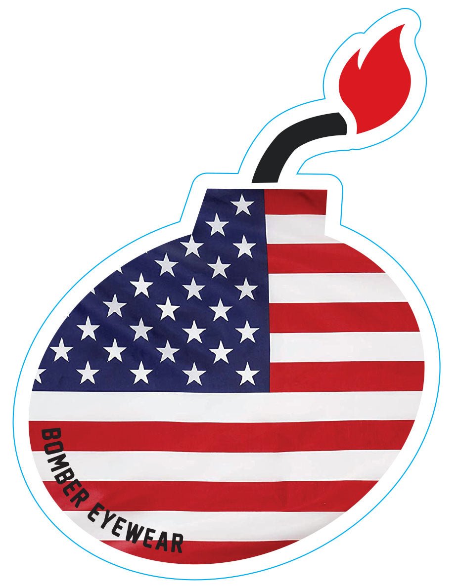 Decal American Flag Bomb Sticker - Accessories - Bomber Eyewear - 6" American Bomb Sticker Decal