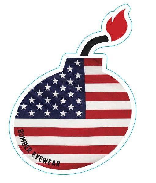 Decal American Flag Bomb Sticker - Accessories - Bomber Eyewear - 6" American Bomb Sticker Decal