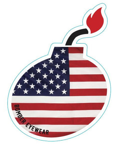 Decal American Flag Bomb Sticker - Accessories - Bomber Eyewear - 6" American Bomb Sticker Decal