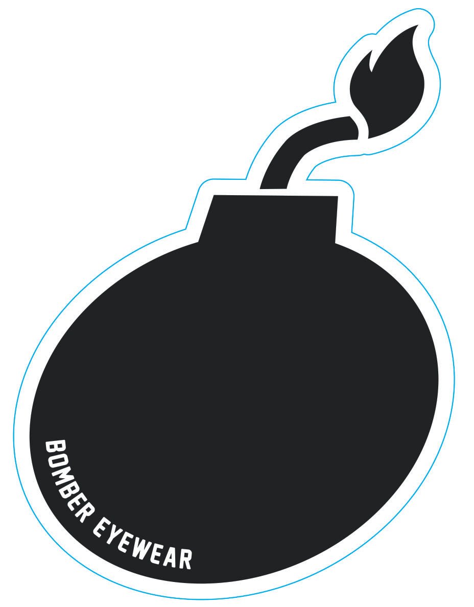 Decal Black Bomb Sticker - Accessories - Bomber Eyewear - 6" Black Bomb Sticker Decal