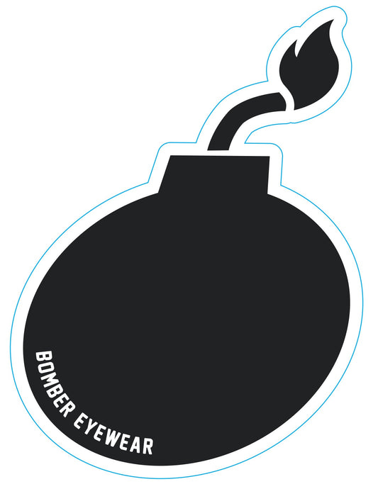 Decal Black Bomb Sticker - Accessories - Bomber Eyewear - 6" Black Bomb Sticker Decal