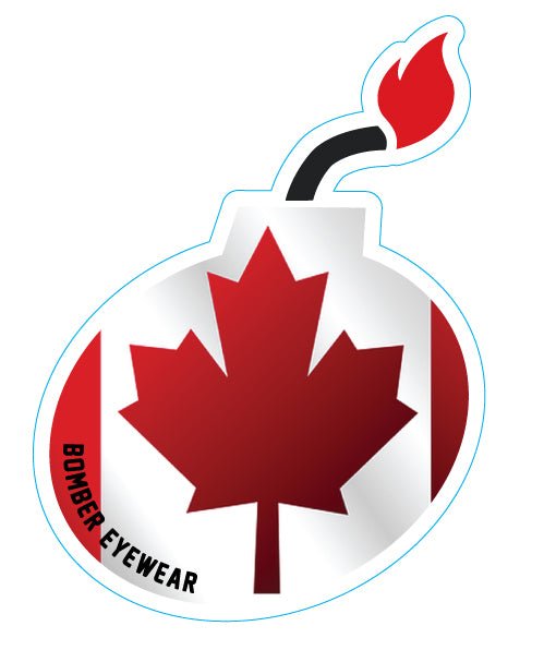 Decal Canada Flag Bomb Sticker - Accessories - Bomber Eyewear - 3" Canada Bomb Sticker Decal