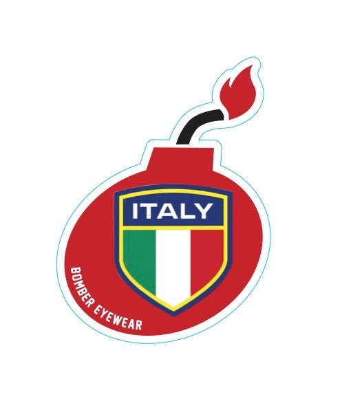 Decal Italy Flag Bomb Sticker - Bomber Eyewear - 3" Italy Bomb Sticker Decal