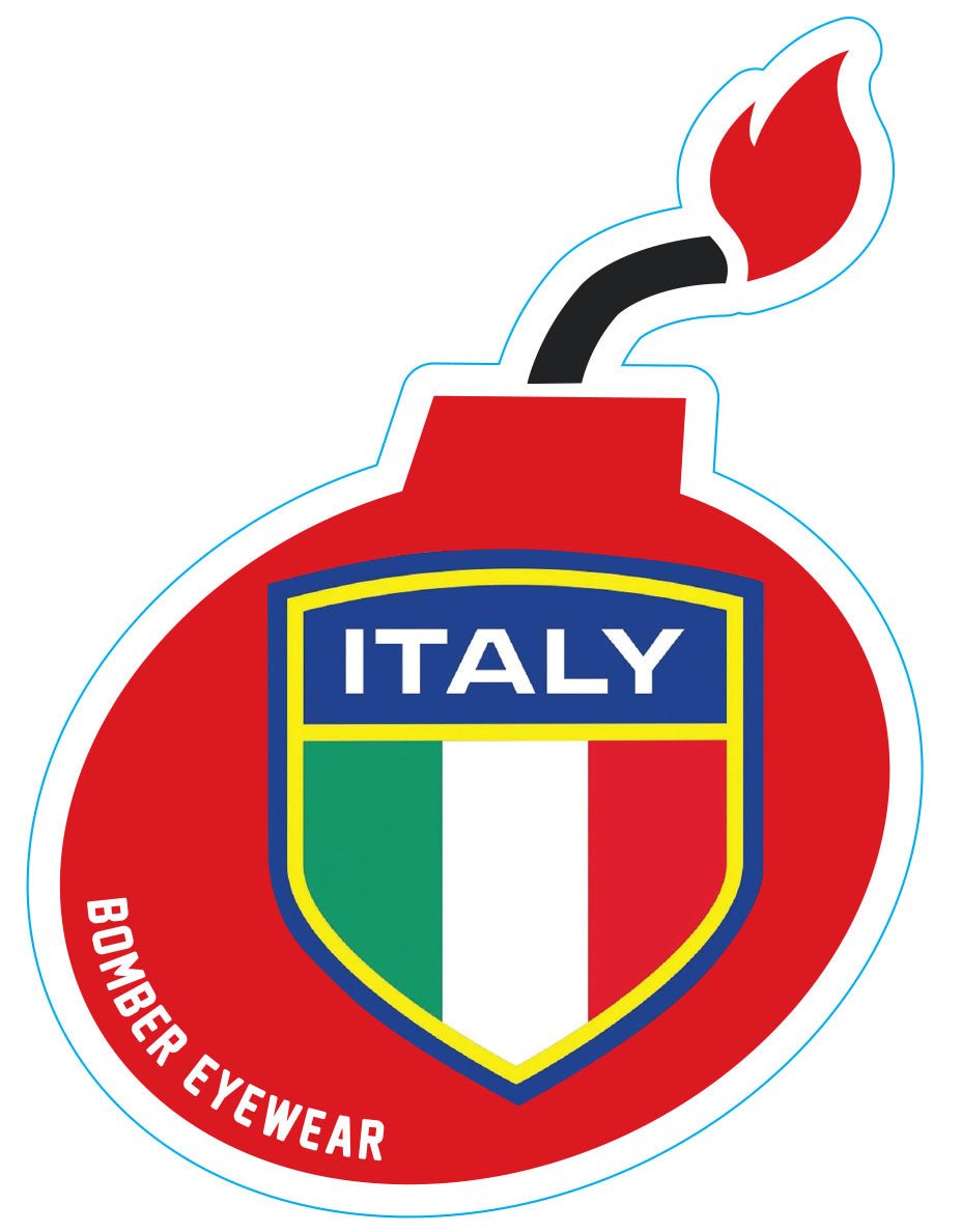 Decal Italy Flag Bomb Sticker - Bomber Eyewear - 6" Italy Bomb Sticker Decal