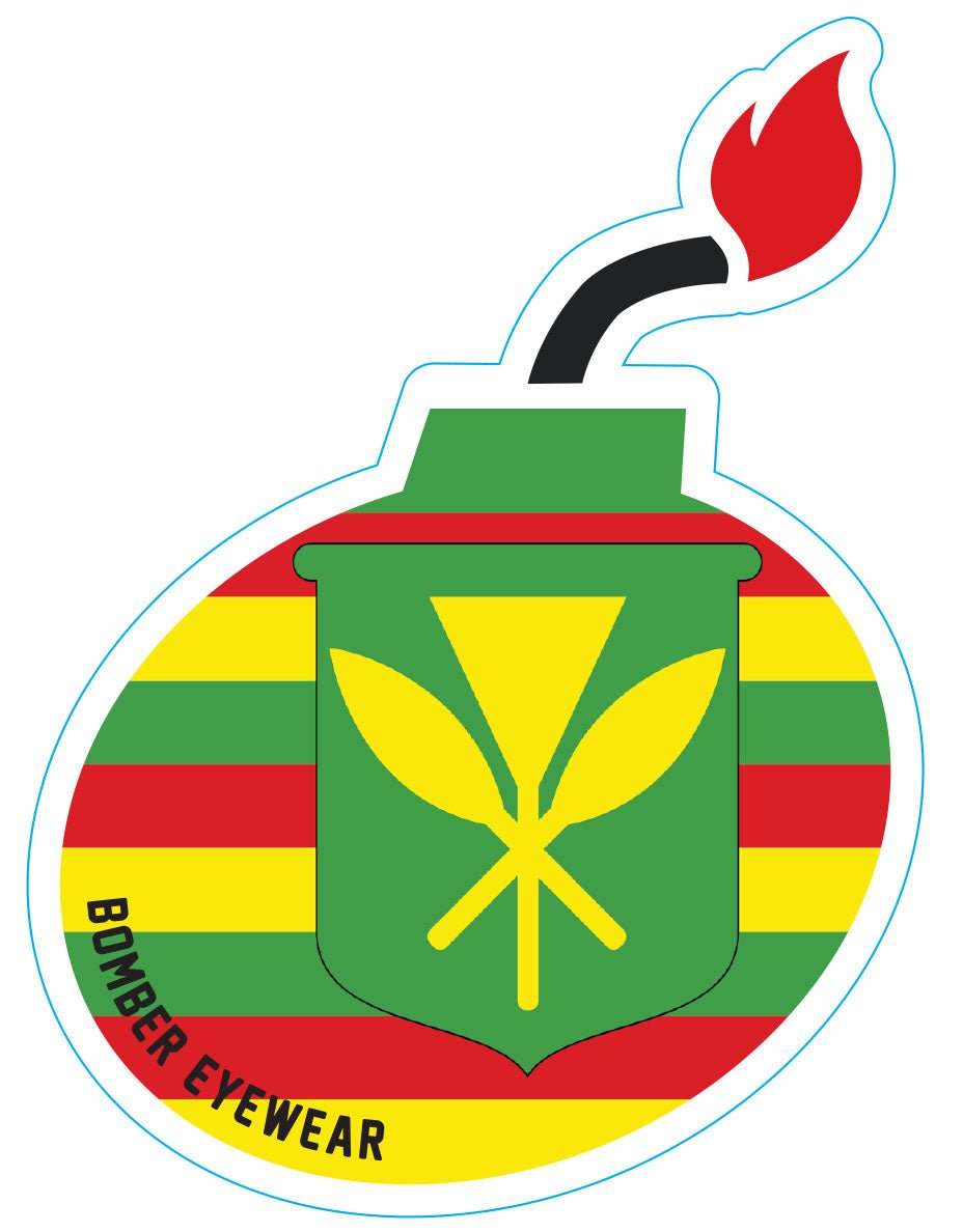 Decal Kanaka Maoli Hawaii Bomb Sticker - Bomber Eyewear - 6" BOMB DECAL_KANAKA MAOLI HAWAII