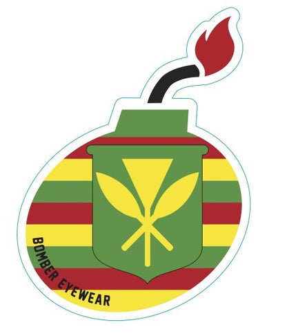 Decal Kanaka Maoli Hawaii Bomb Sticker - Bomber Eyewear - 6" BOMB DECAL_KANAKA MAOLI HAWAII