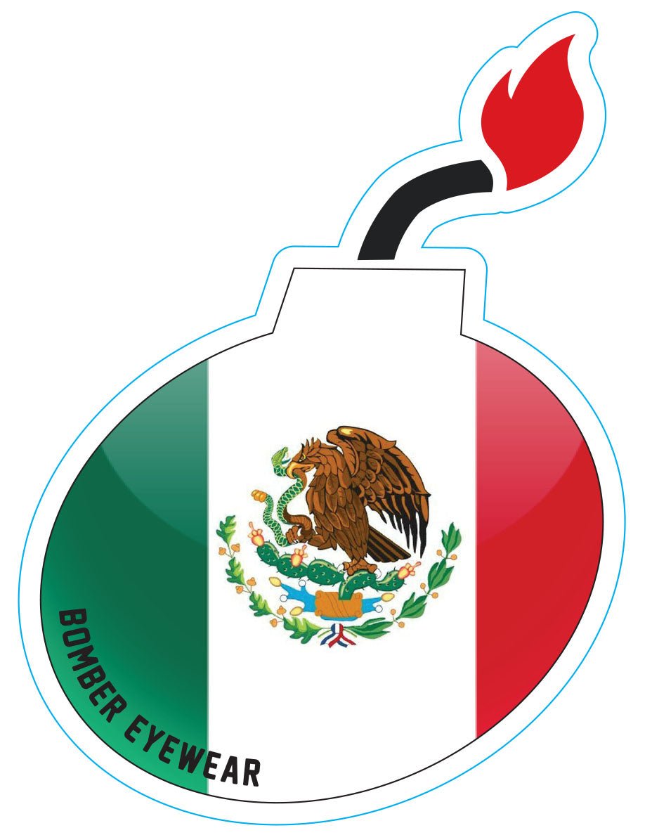 Decal Mexico Flag Bomb Sticker - Accessories - Bomber Eyewear - 6" BOMB DECAL_MEXICO FLAG