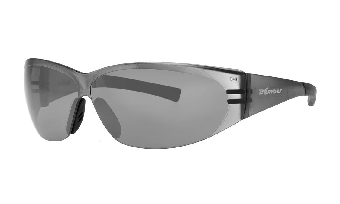E - Bomb Safety - Silver Mirror - Safety Glasses - Bomber Eyewear - E105