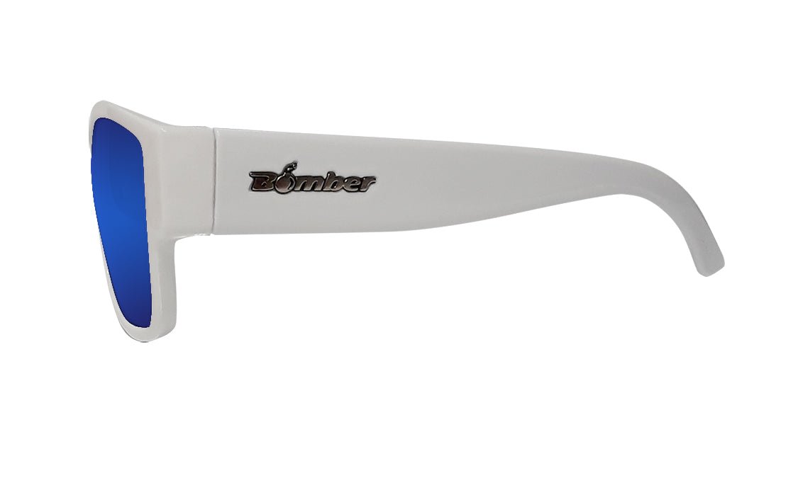 GOMER - Blue Mirror White - Sunglasses - Bomber Eyewear - GM103BMBF