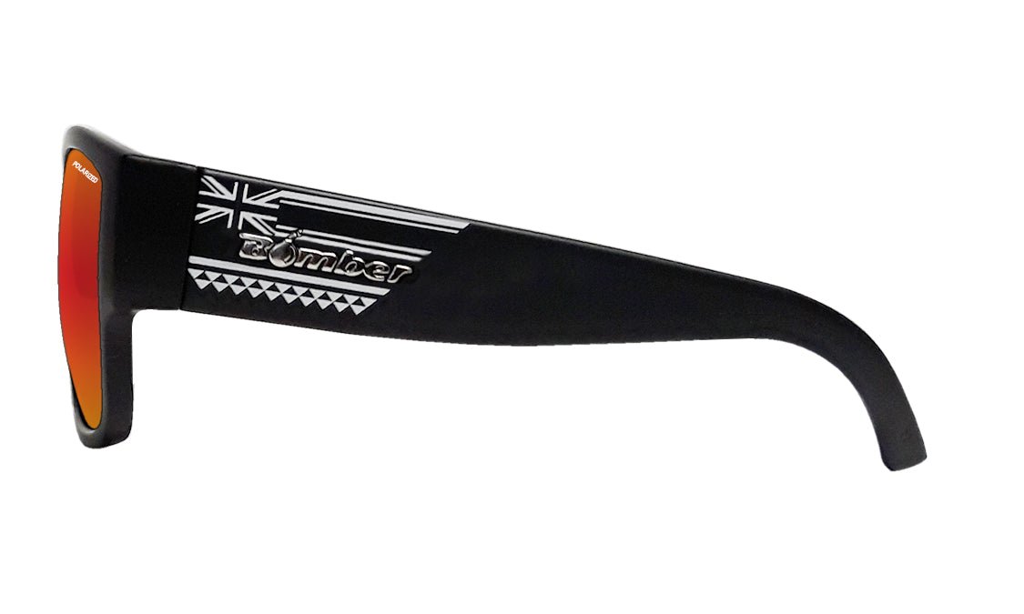 GOMER - Polarized Red Mirror Aloha Series - Sunglasses - Bomber Eyewear - GM111RMHW