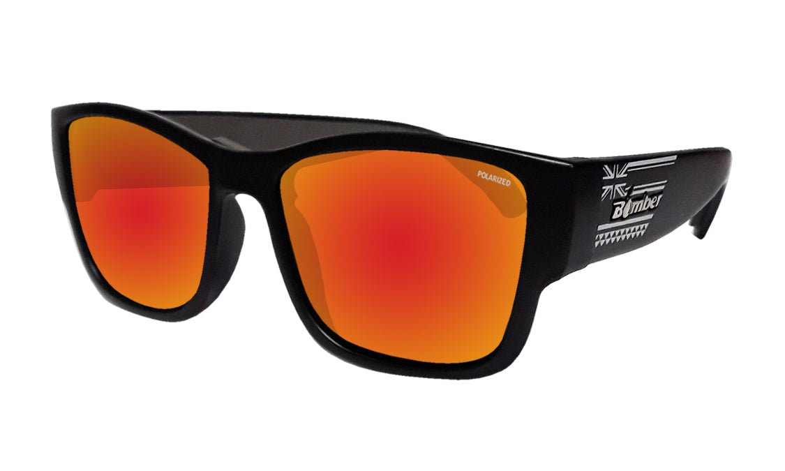 GOMER - Polarized Red Mirror Aloha Series - Sunglasses - Bomber Eyewear - GM111RMHW