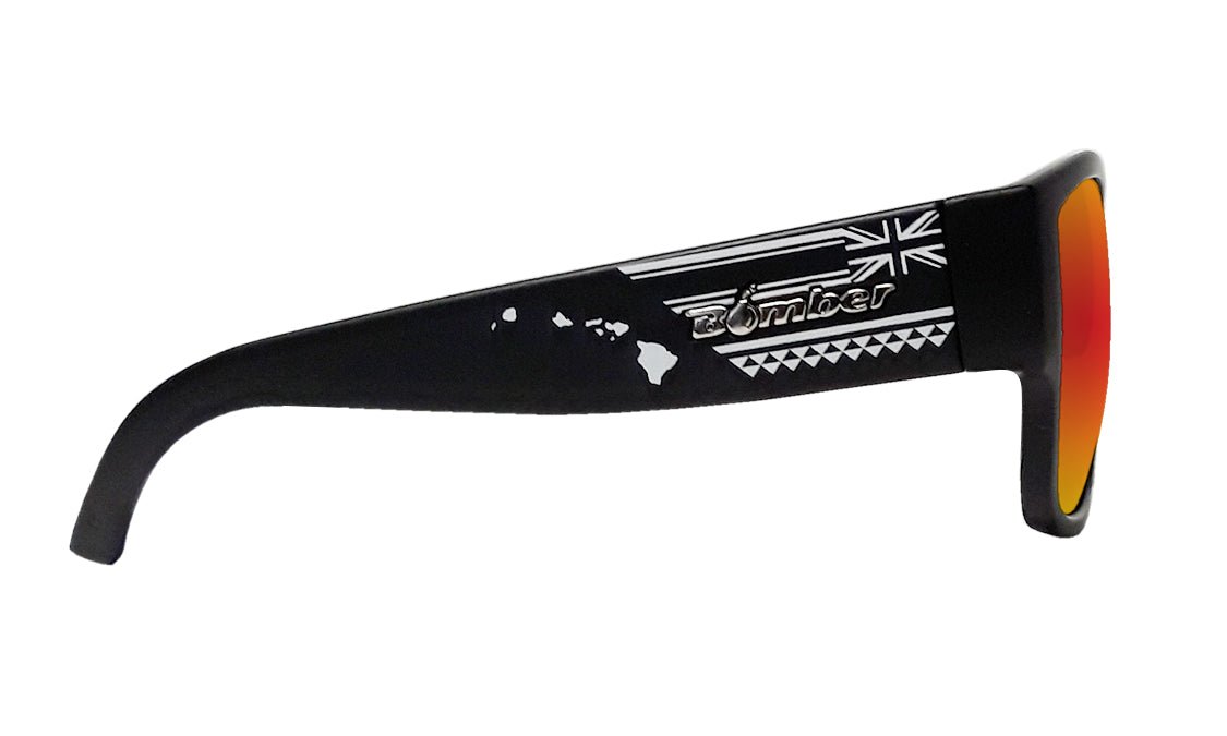 GOMER - Polarized Red Mirror Aloha Series - Sunglasses - Bomber Eyewear - GM111RMHW