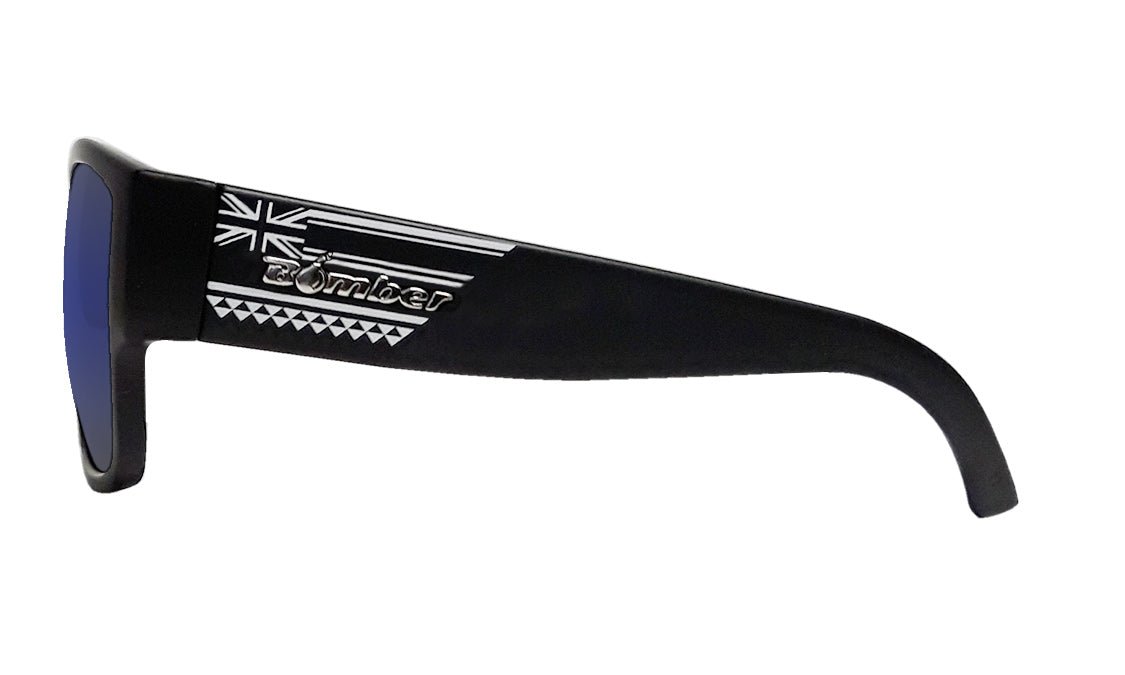 GOMER - Vintage Blue Mirror Aloha Series - Sunglasses - Bomber Eyewear - GM101BMHWV