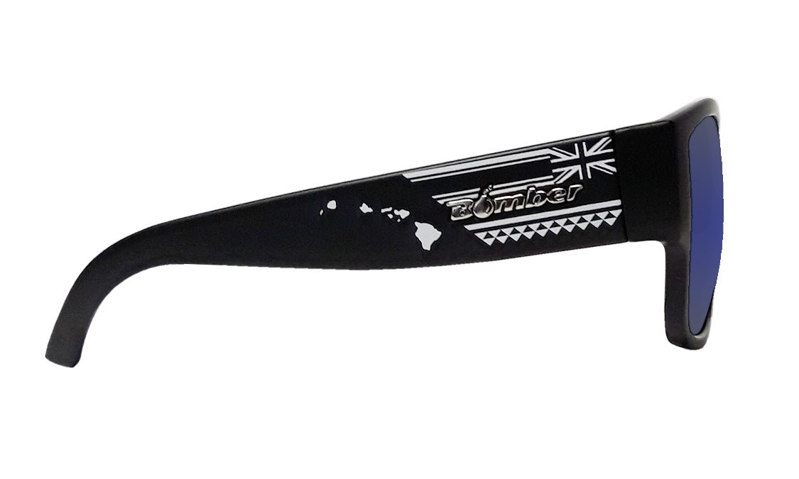 GOMER - Vintage Blue Mirror Aloha Series - Sunglasses - Bomber Eyewear - GM101BMHWV