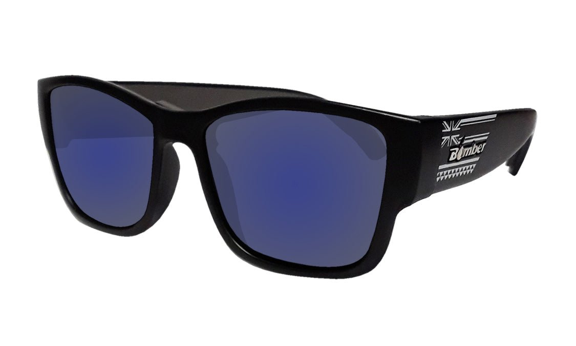 GOMER - Vintage Blue Mirror Aloha Series - Sunglasses - Bomber Eyewear - GM101BMHWV