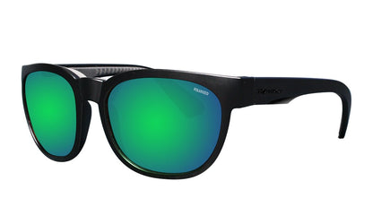 GROM - Polarized Green Mirror Blk - Sunglasses - Bomber Eyewear - GR111GM