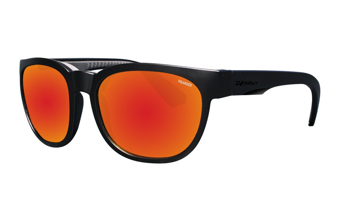 GROM - Polarized Red Mirror Blk - Sunglasses - Bomber Eyewear - GR111RM
