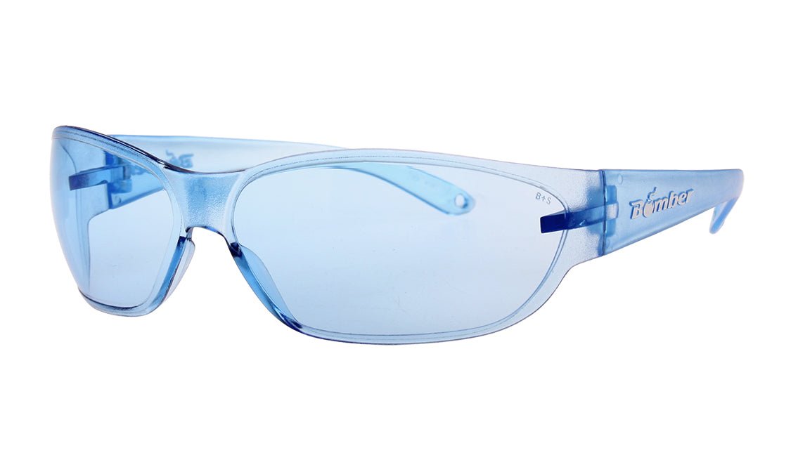 H - Bomb Safety - Light Blue - Safety Glasses - Bomber Eyewear - H107