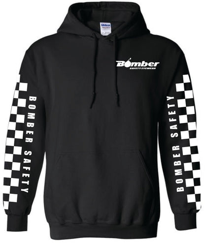 HOODED SWEATSHIRT SAFETY BLACK CHECKER - Accessories - Bomber Eyewear - HD-BLK-CHECKER-M