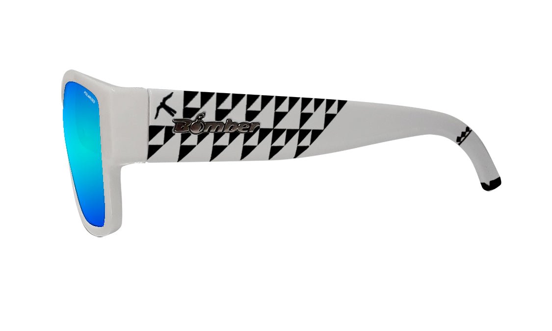 IRIE - Polarized Ice Blue Mirror White Mana Series - Bomber Eyewear - IRE113ICEM