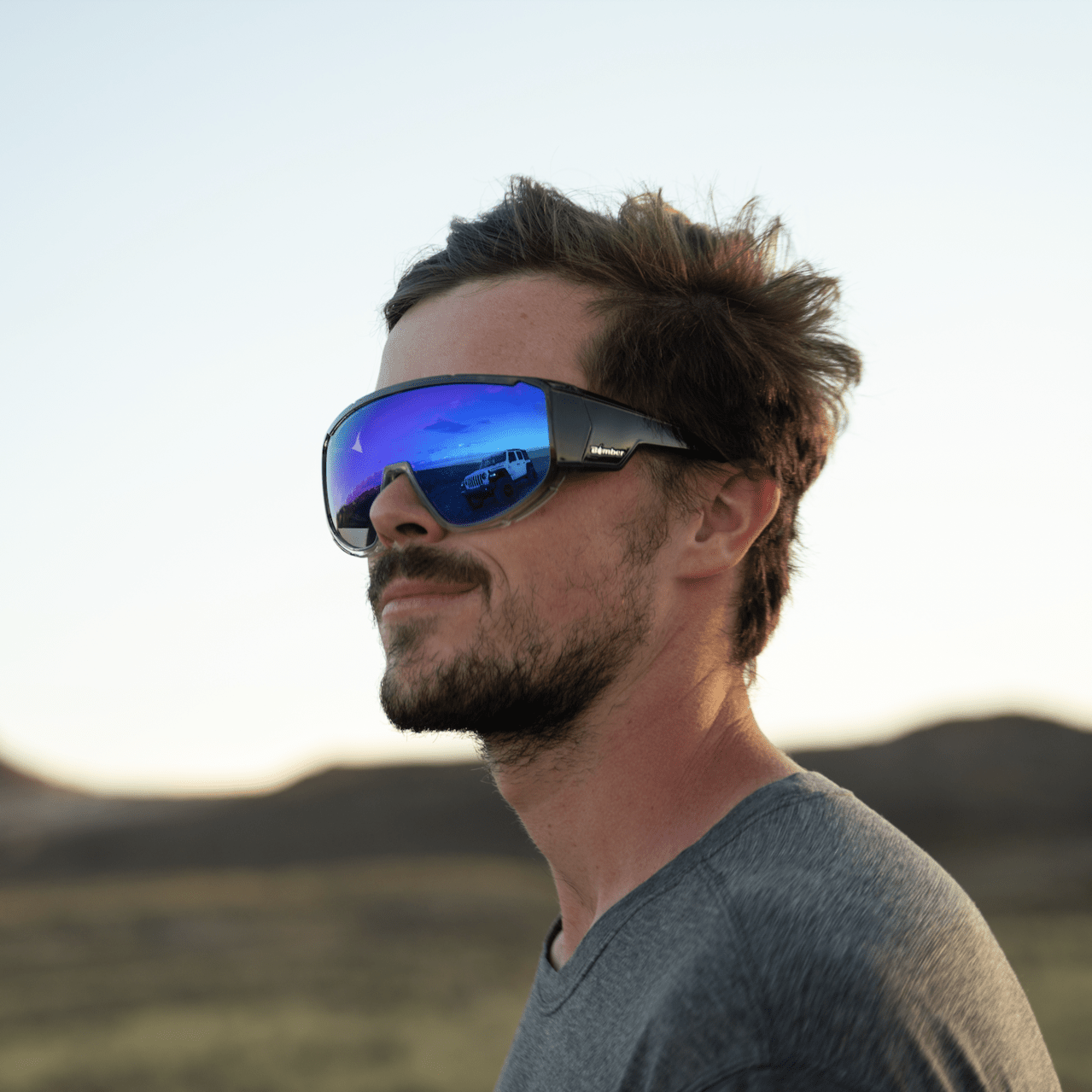 MAGNUM Safety - Blue Mirror Crystal - Safety Glasses - Bomber Eyewear - MG104BM