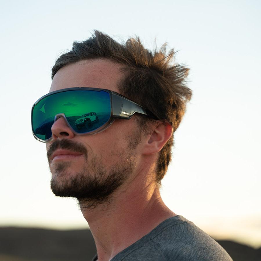 MAGNUM Safety - Green Mirror Crystal - Safety Glasses - Bomber Eyewear - MG104GM