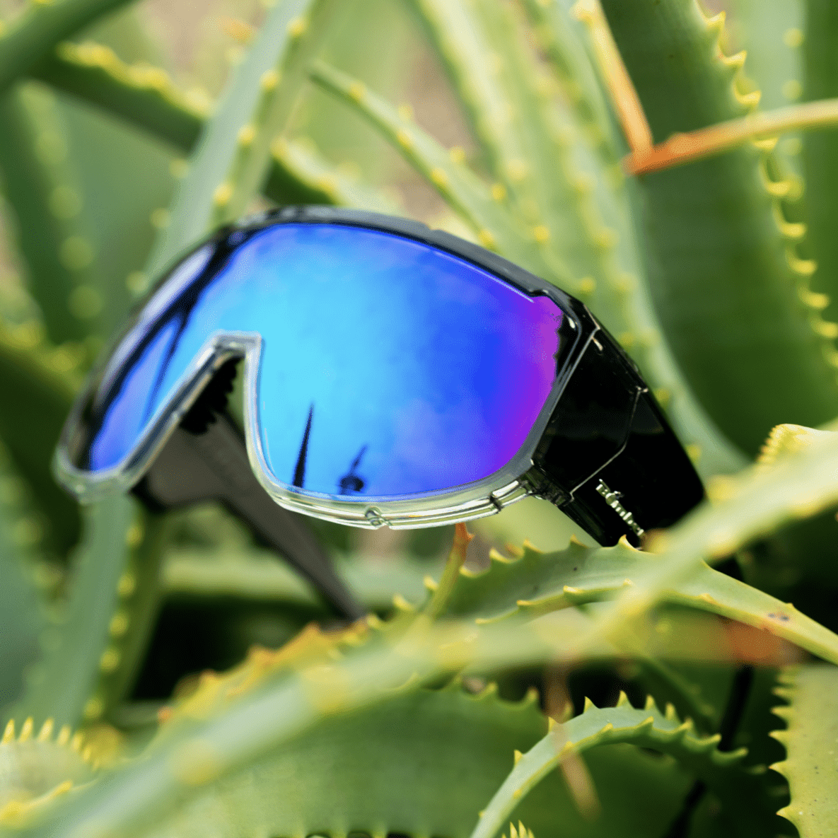 MAGNUM Safety - Polarized Ice Blue Mirror Crystal - Safety Glasses - Bomber Eyewear - MG114ICE