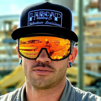 MAGNUM Safety - Red Mirror - Safety Glasses - Bomber Eyewear - MG103RM