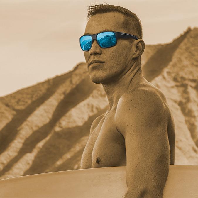 MANA Safety - Polarized Ice Blue Mirror - Safety Glasses - Bomber Eyewear - MA111ICE