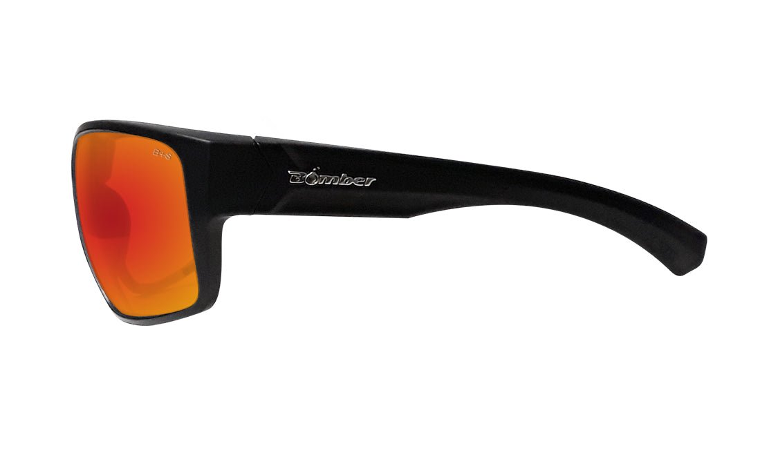 MANA Safety - Polarized Red Mirror Rasta - Safety Glasses - Bomber Eyewear - MA111RMRSTA