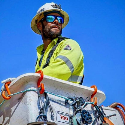 MEGA Safety - Ice Blue Mirror - Safety Glasses - Bomber Eyewear - M103ICE